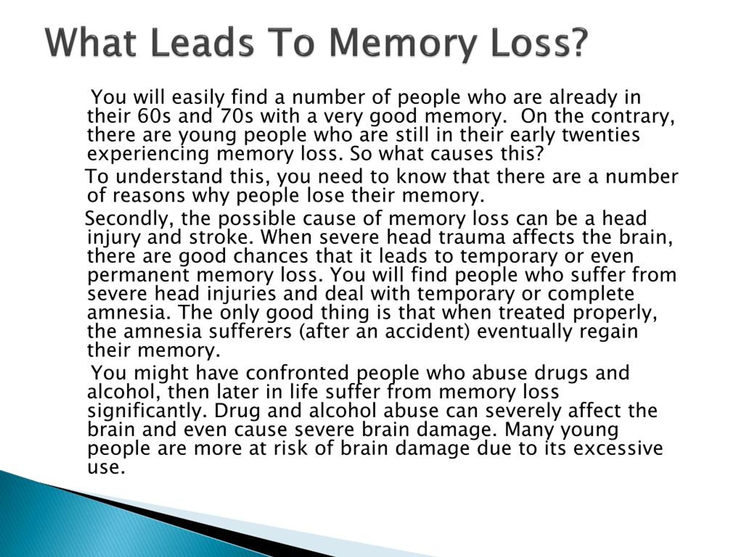 presentation on memory loss