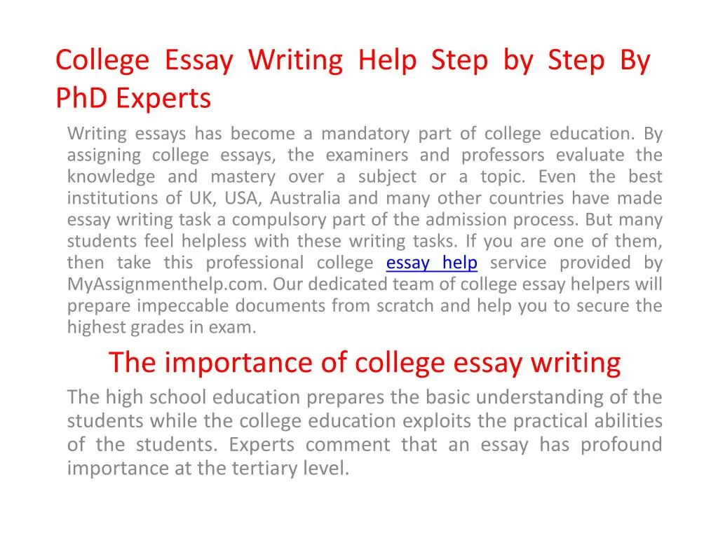 college essay help org