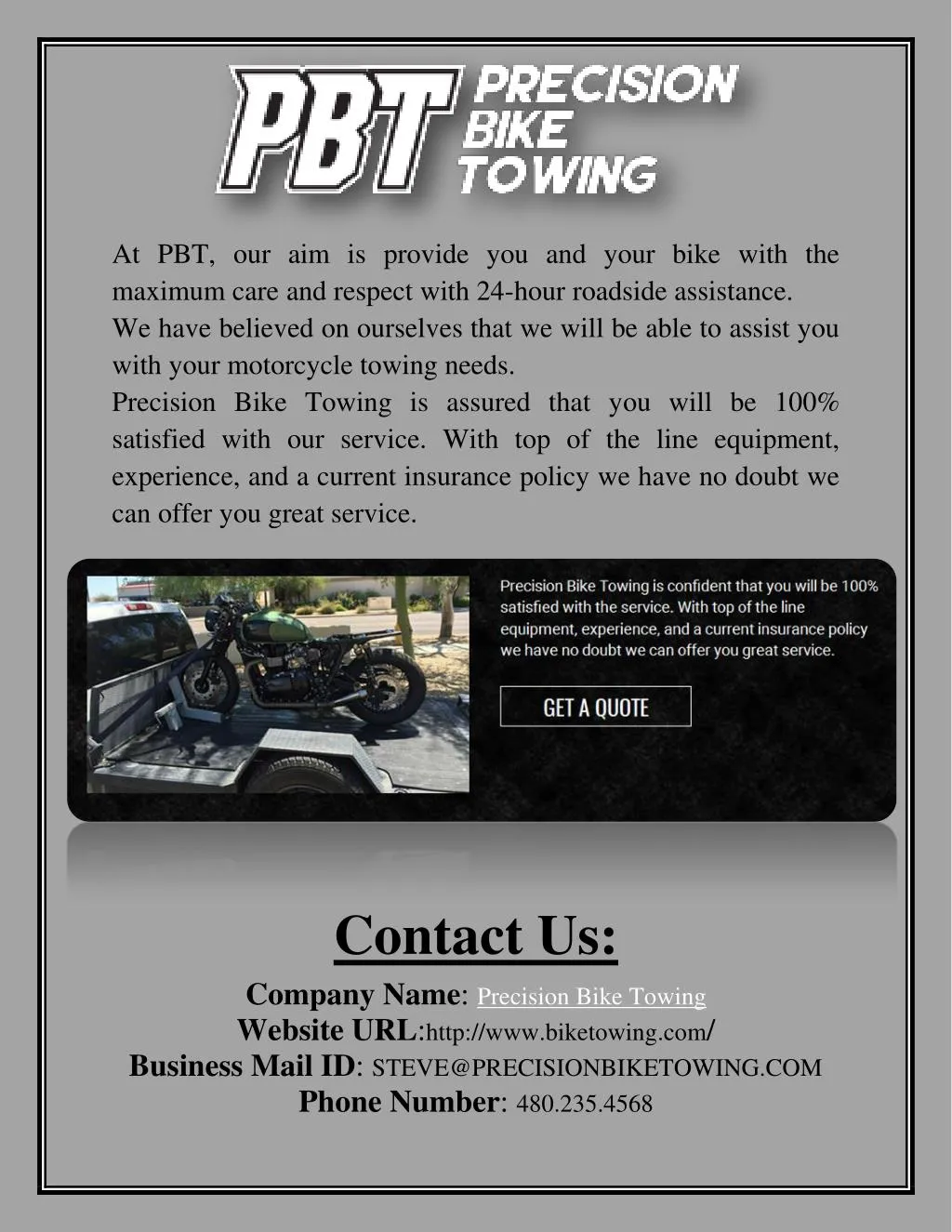 at pbt our aim is provide you and your bike with n.