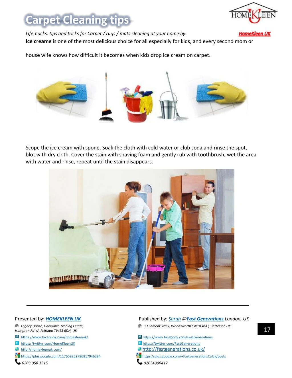 PPT Carpet cleaning Tips by Homekleen UK PowerPoint Presentation ID