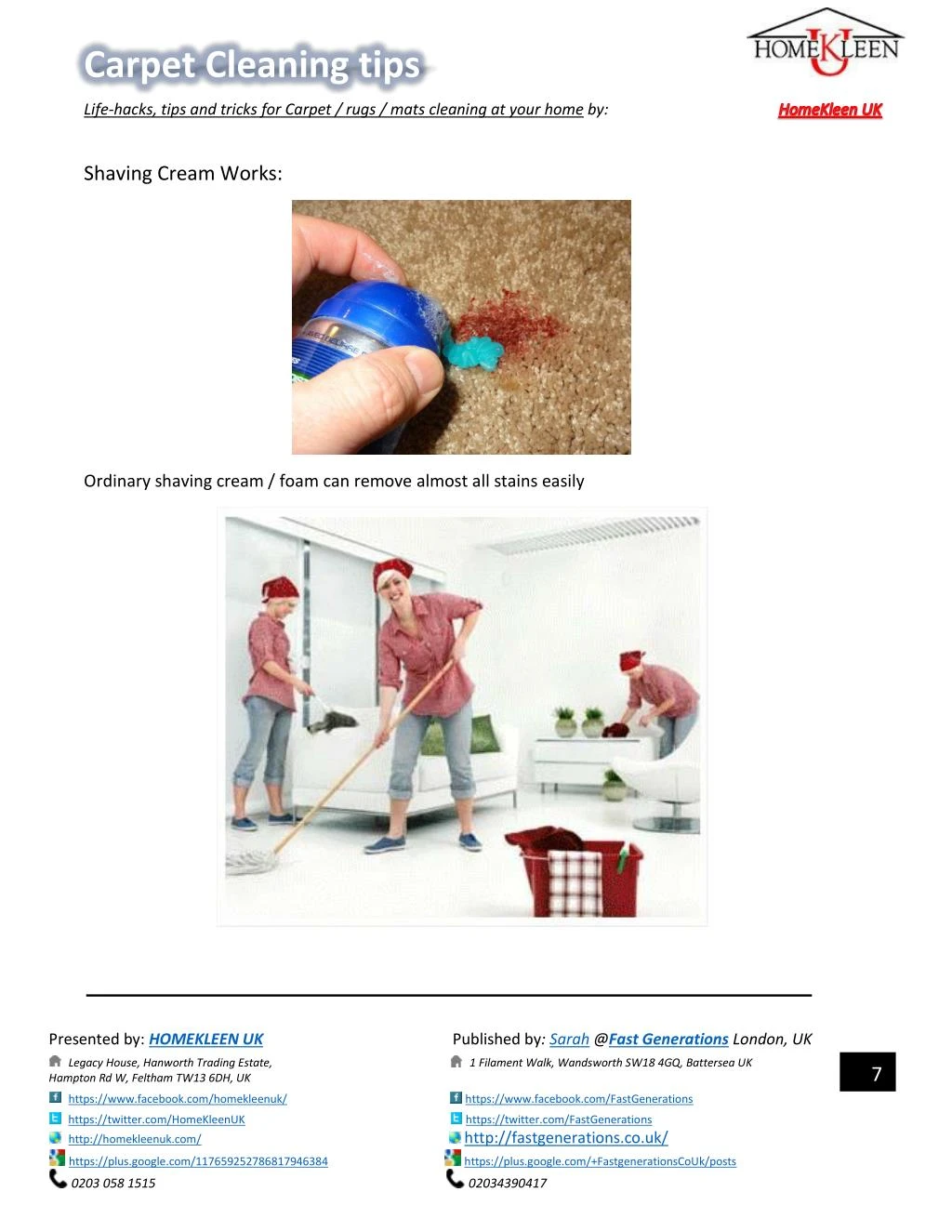 PPT Carpet cleaning Tips by Homekleen UK PowerPoint Presentation ID