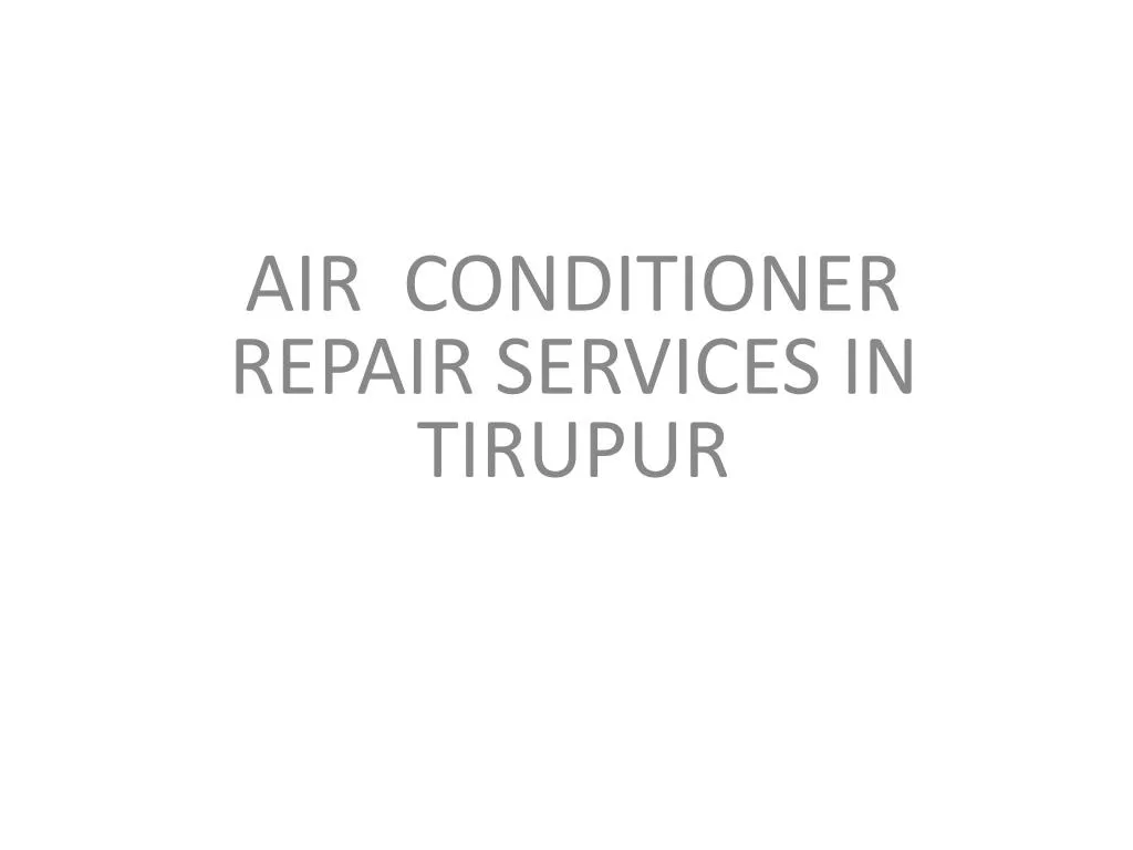 air conditioner repair services in tirupur n.