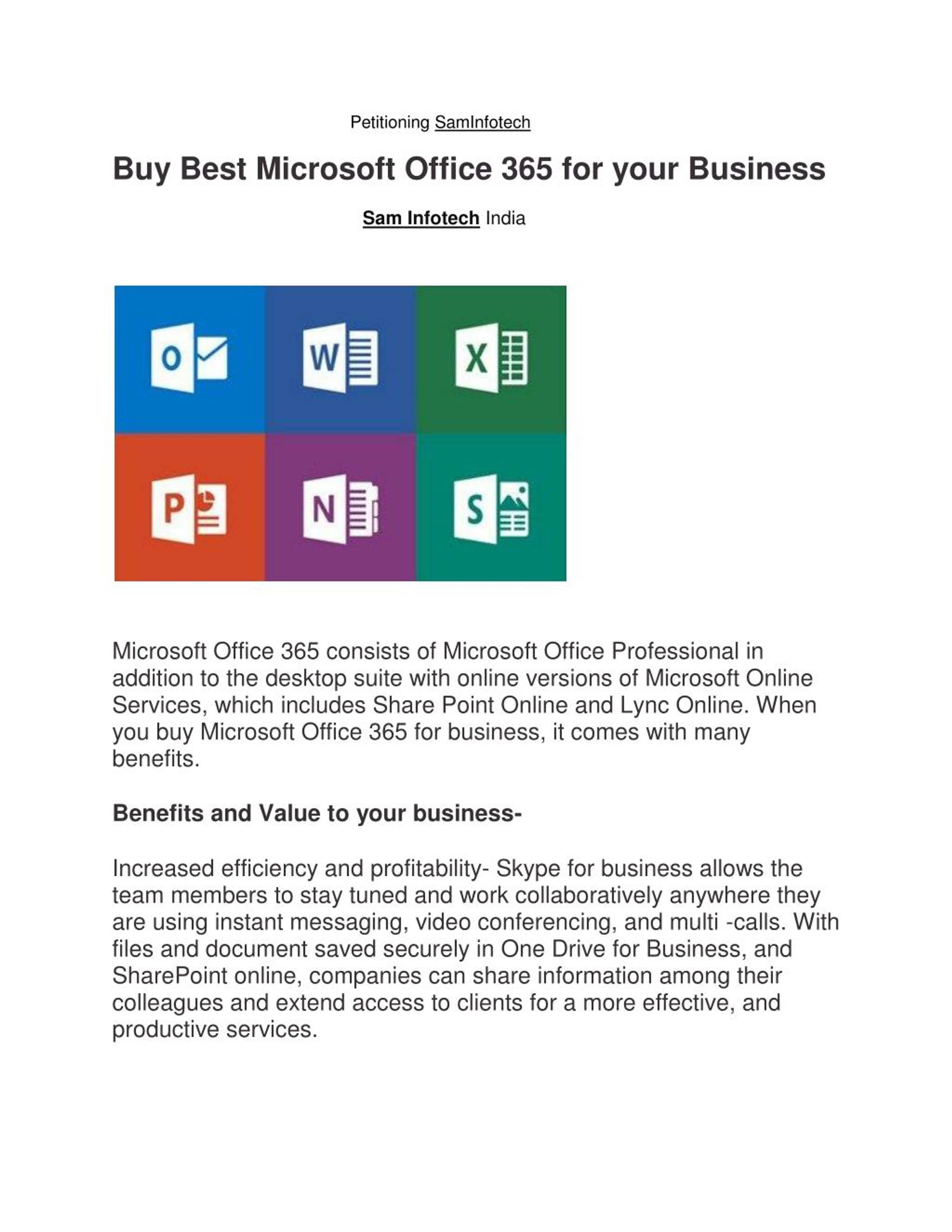 Best Microsoft Office 365 Plan India