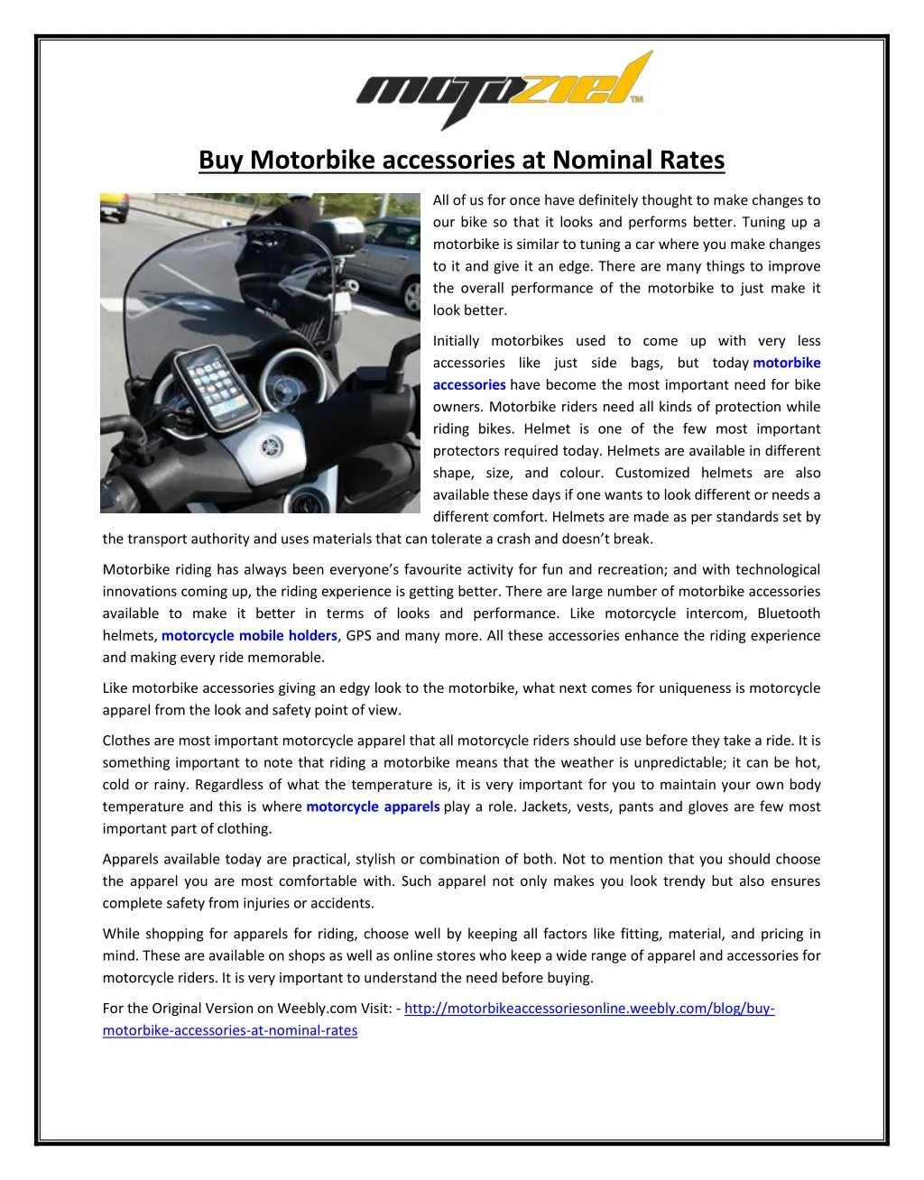 buy motorbike accessories at nominal rates n.