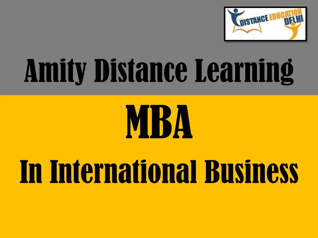 amity distance learning n.