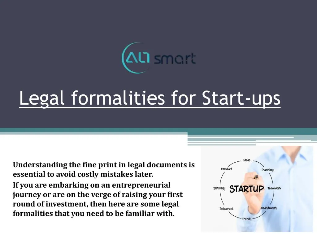 legal formalities for start ups n.