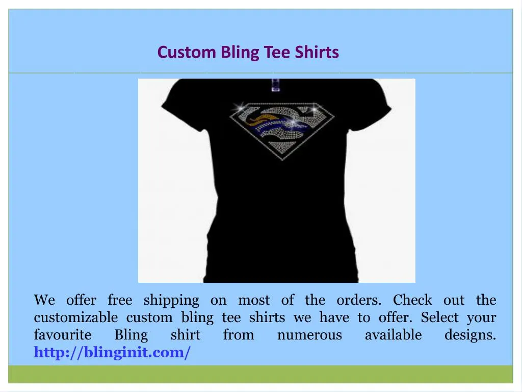 custom bling tee shirts n.