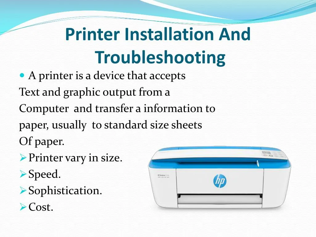 hp printer installation