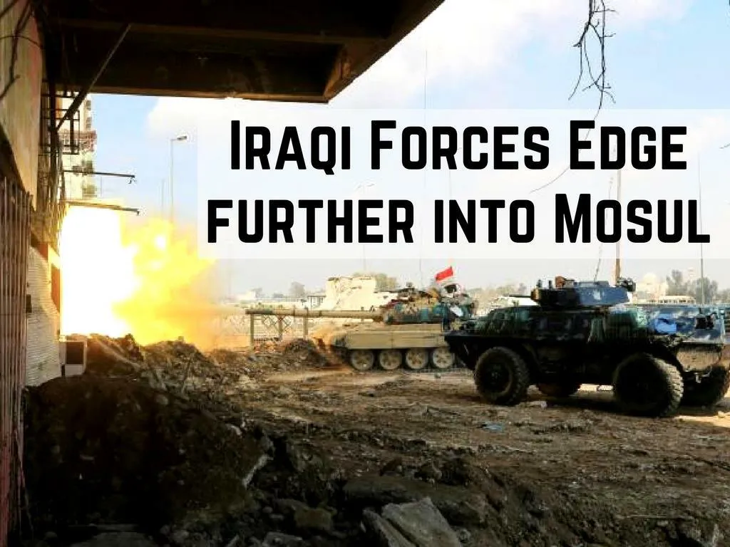 iraqi strengths edge promote into mosul n.