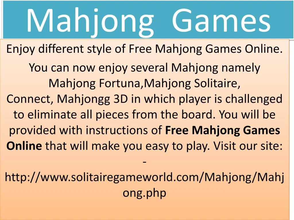 mahjong games n.
