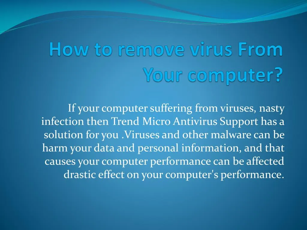 how to remove virus from computer for free