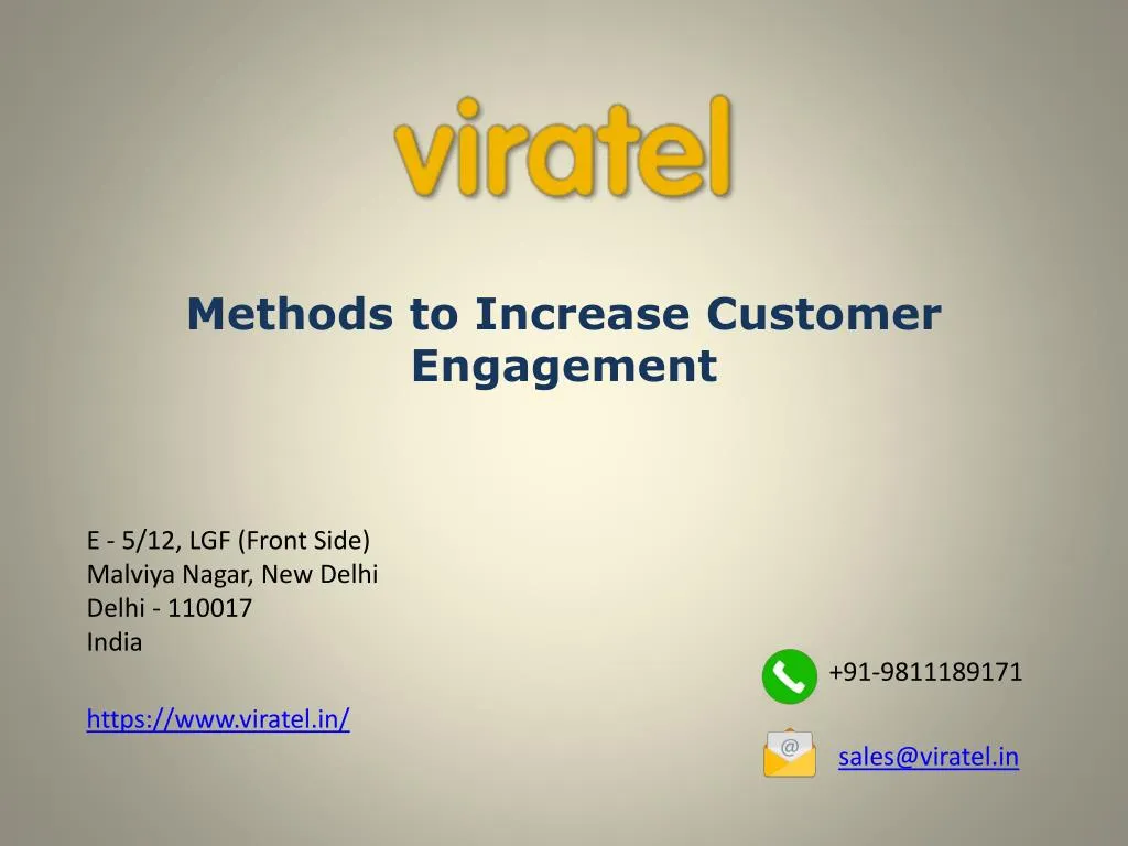 methods to increase customer engagement n.