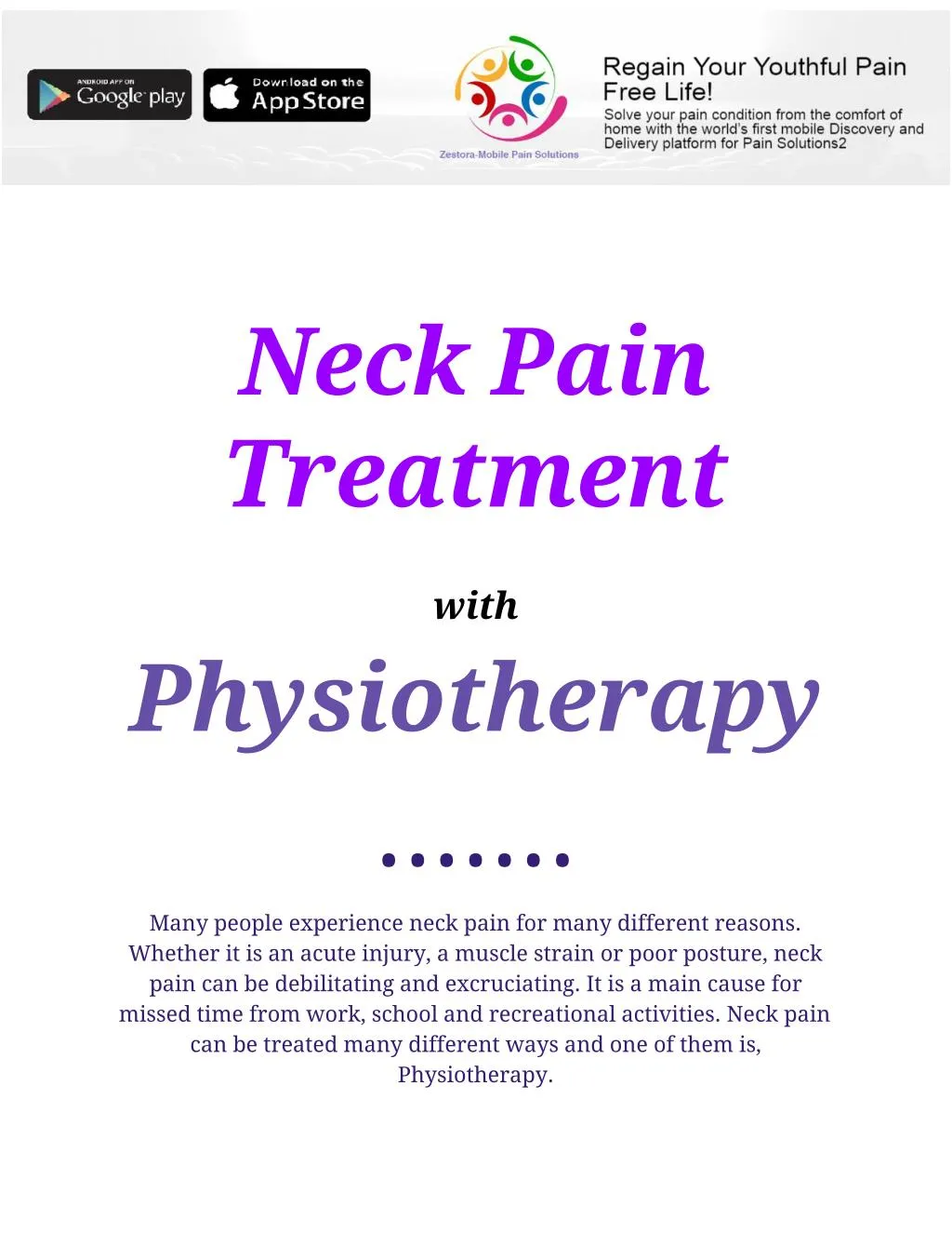 neck pain treatment with physiotherapy n.