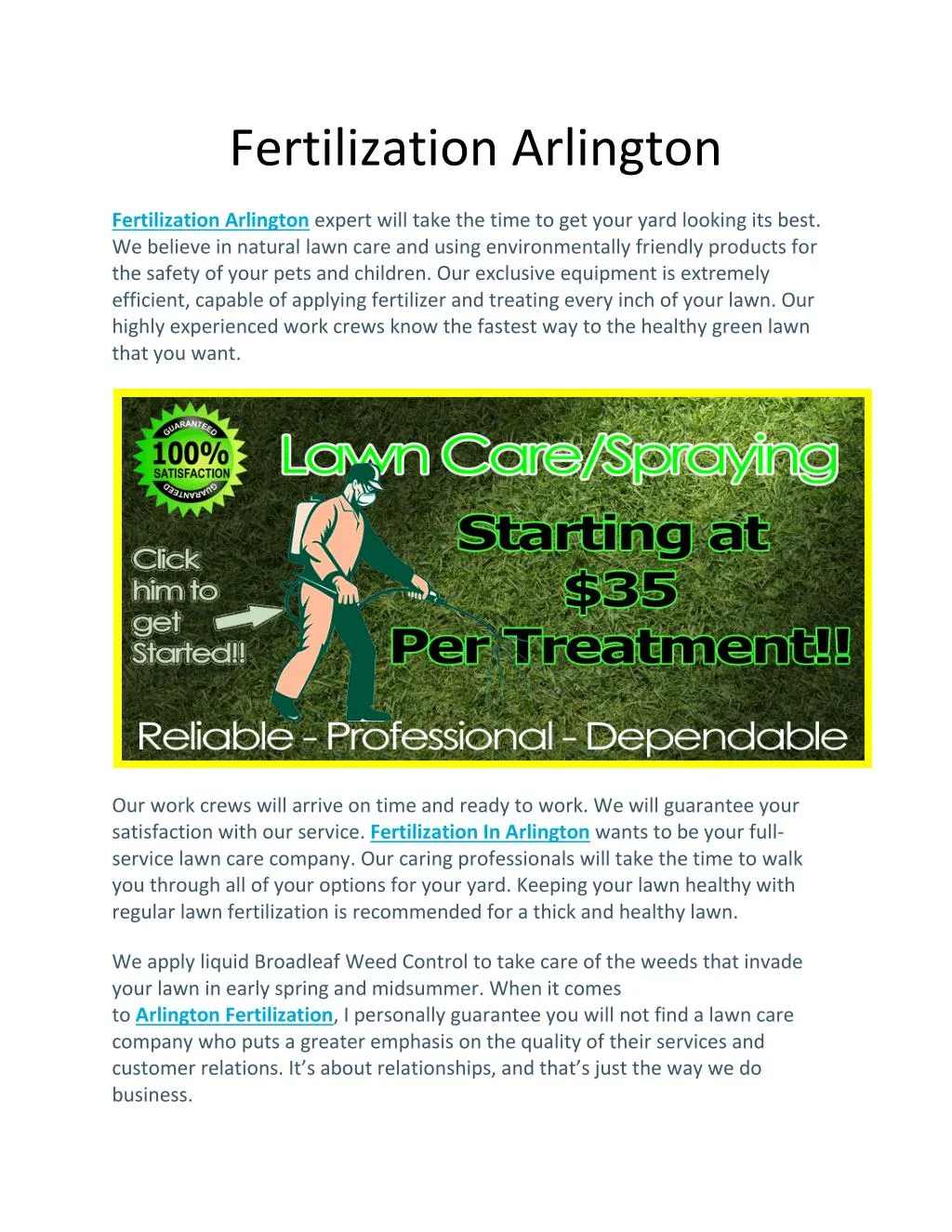 fertilization arlington n.