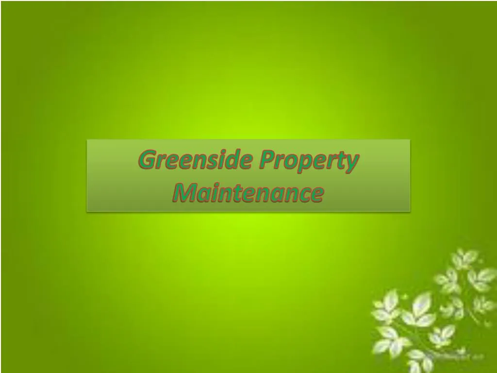 greenside property maintenance n.