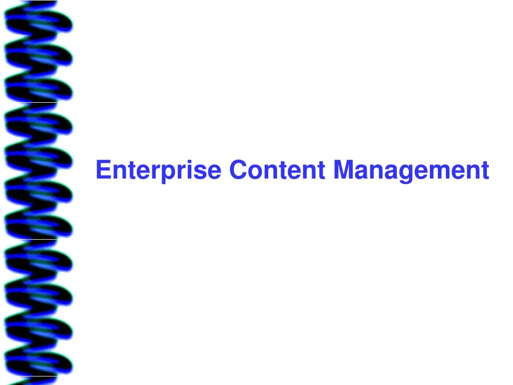 enterprise content management n.