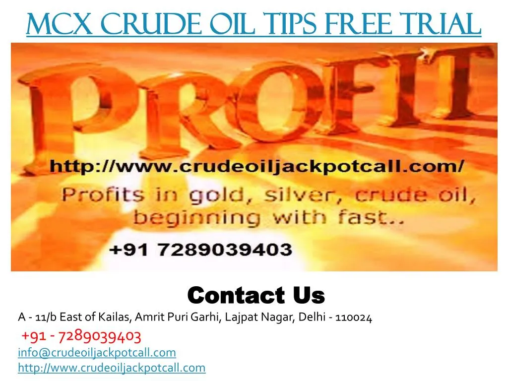mcx crude oil tips free trial n.