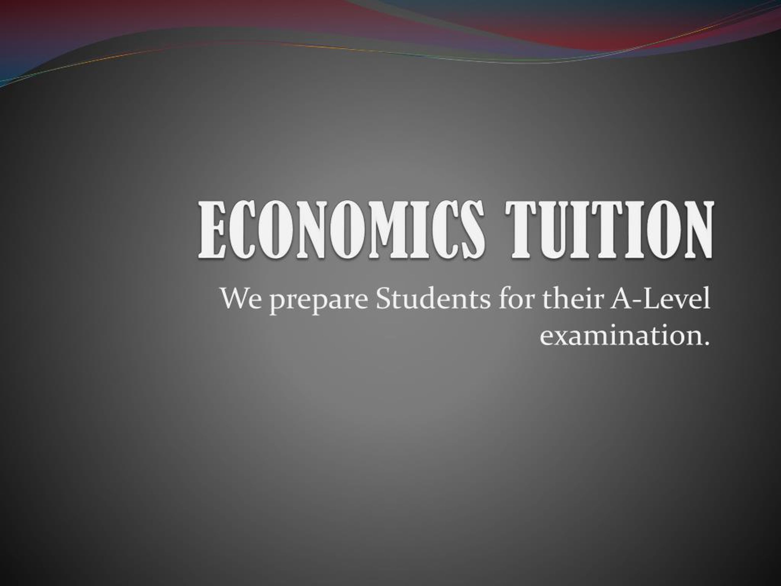 economics tuition assignment