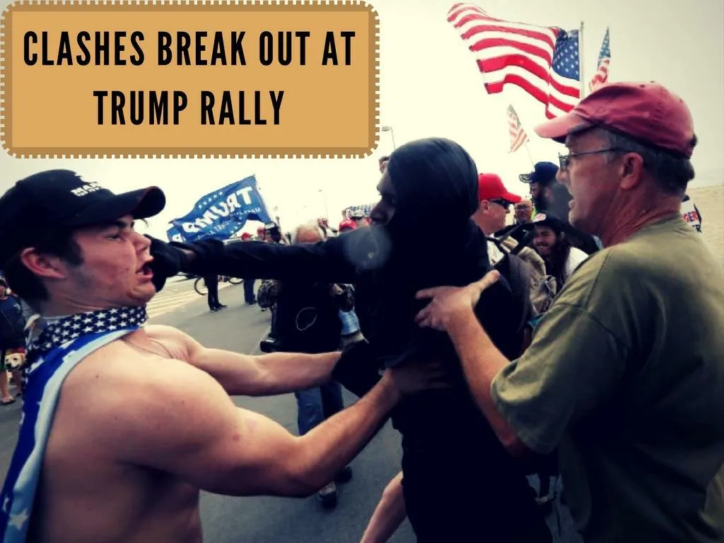 clashes break out at trump rally n.