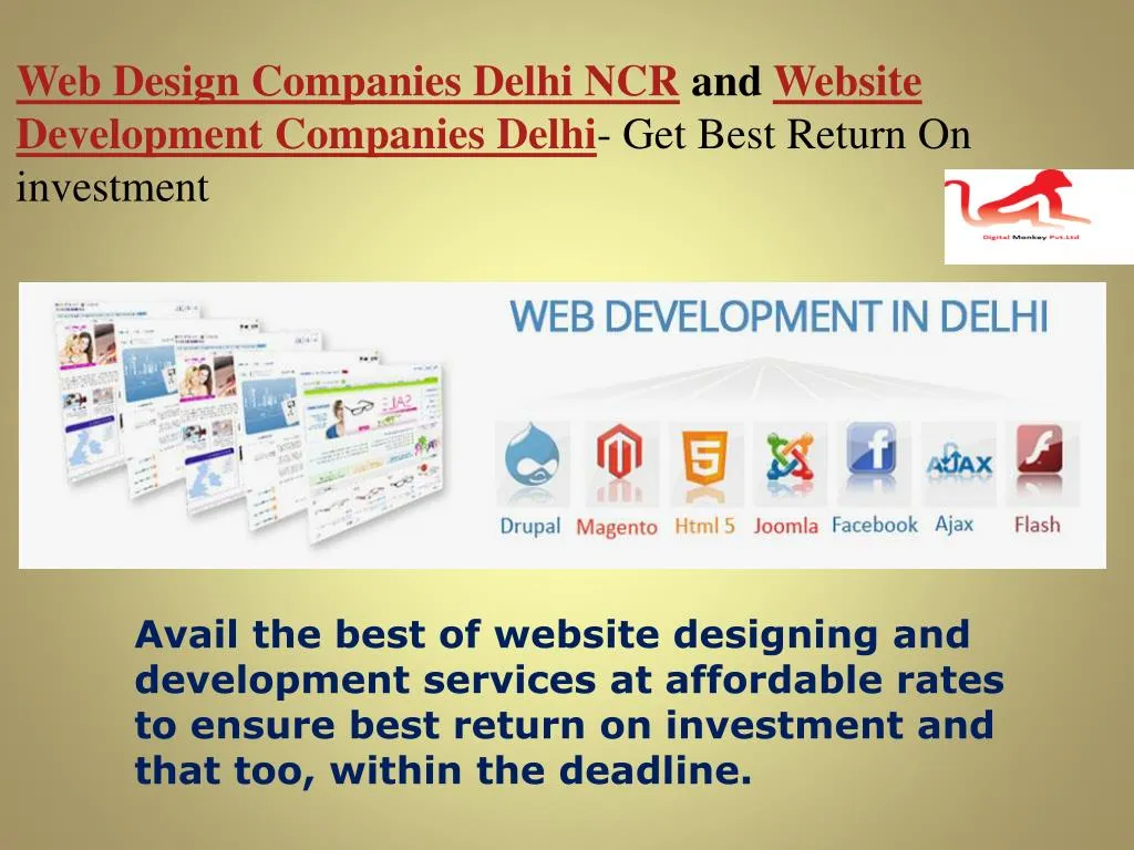web design companies delhi ncr and website n.