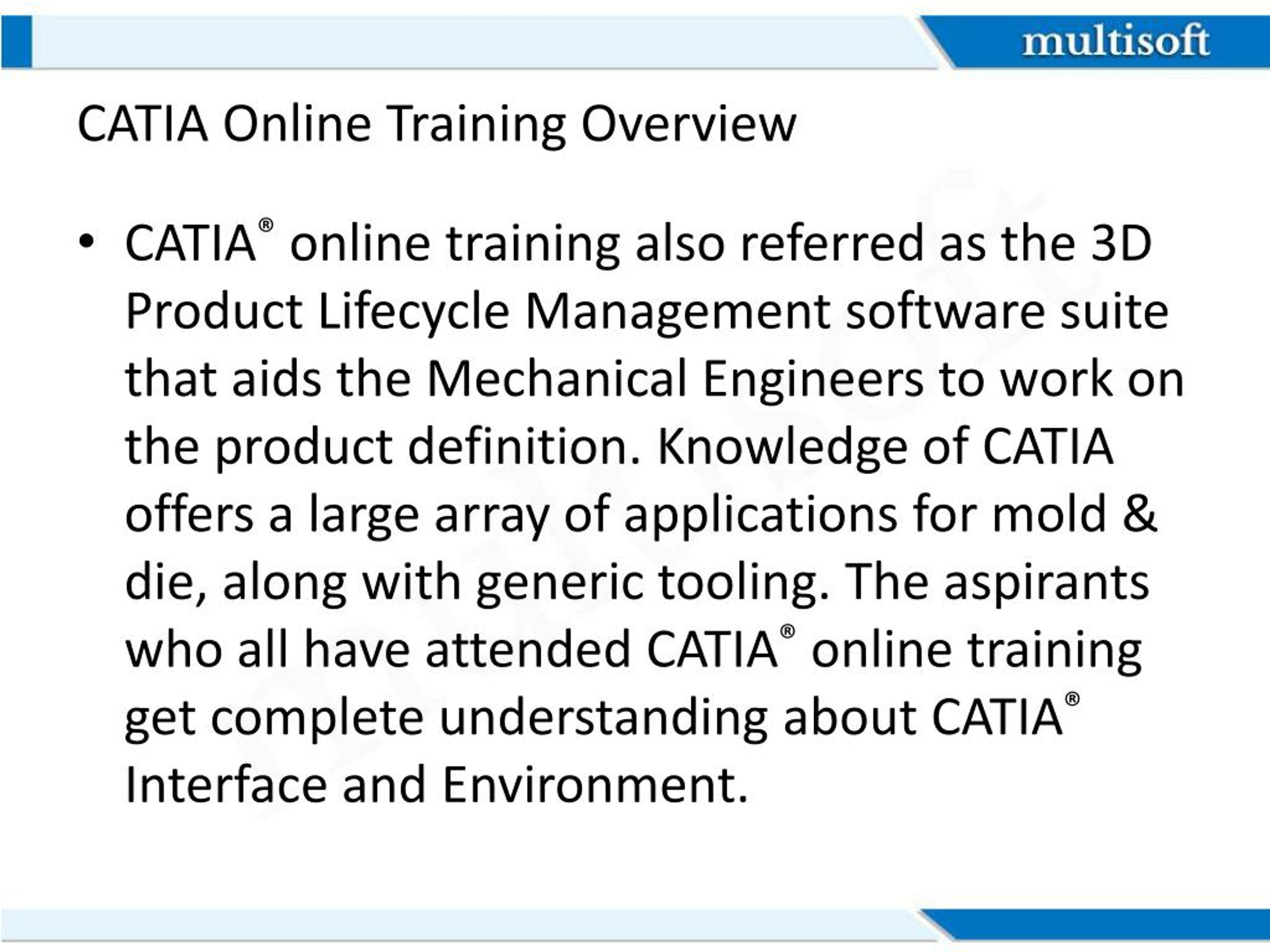 PPT CATIA Certification Course PowerPoint Presentation free download