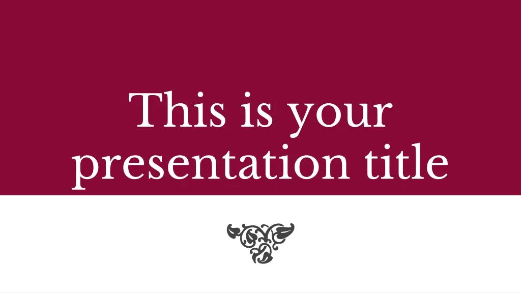 this is your presentation title n.