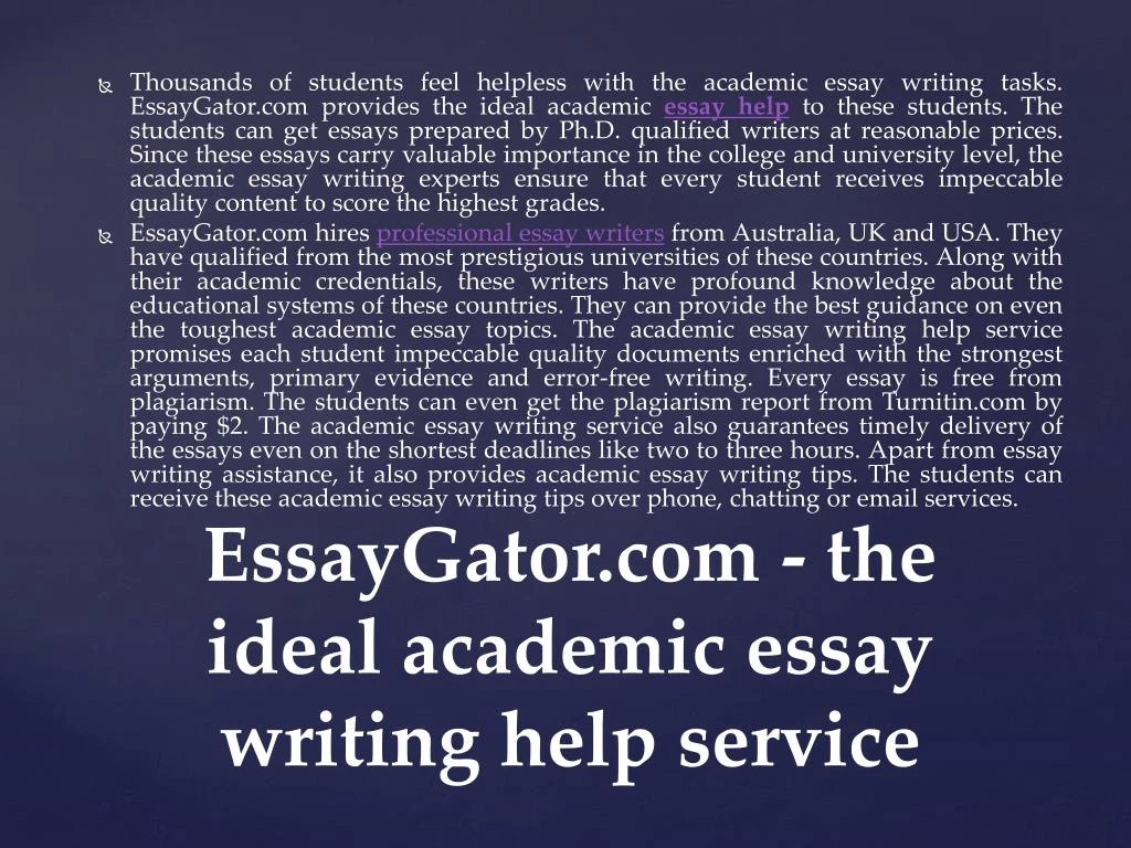 Get help with essay writing