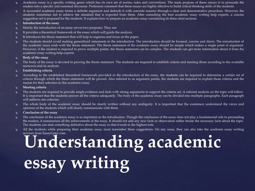 Academic essay help