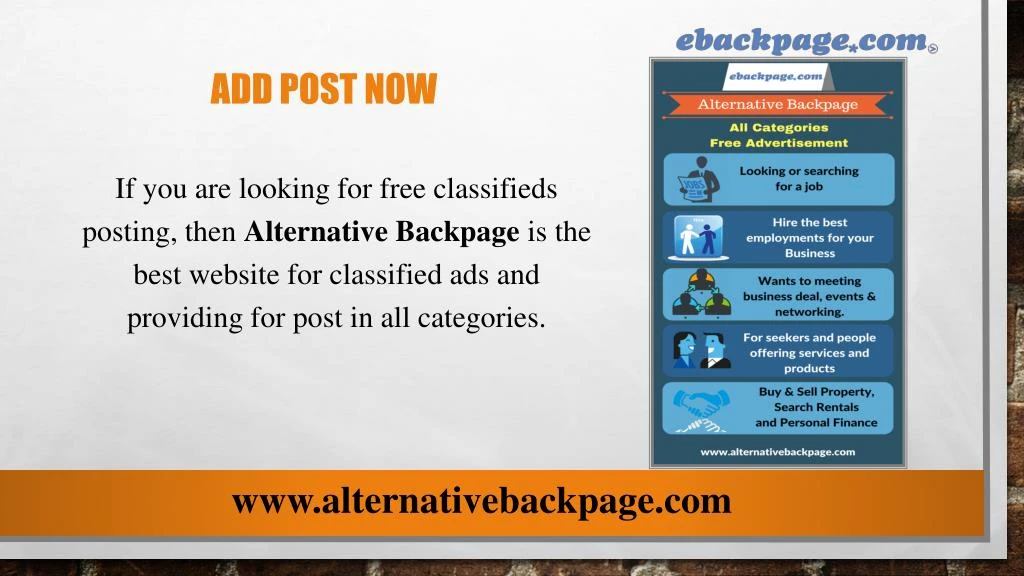 Ppt Alternative To Backpage Powerpoint Presentation Id 7539655