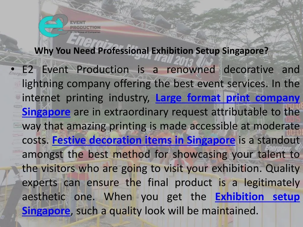 why you need professional exhibition setup singapore n.