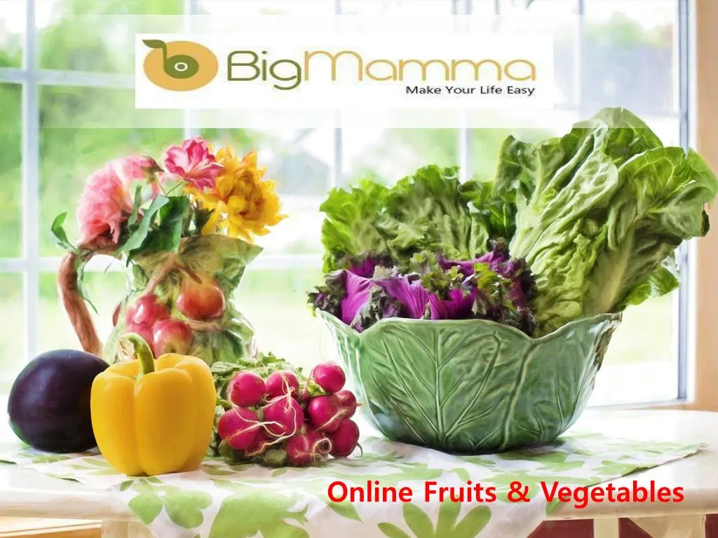 PPT Organic fruits and vegetables online PowerPoint Presentation