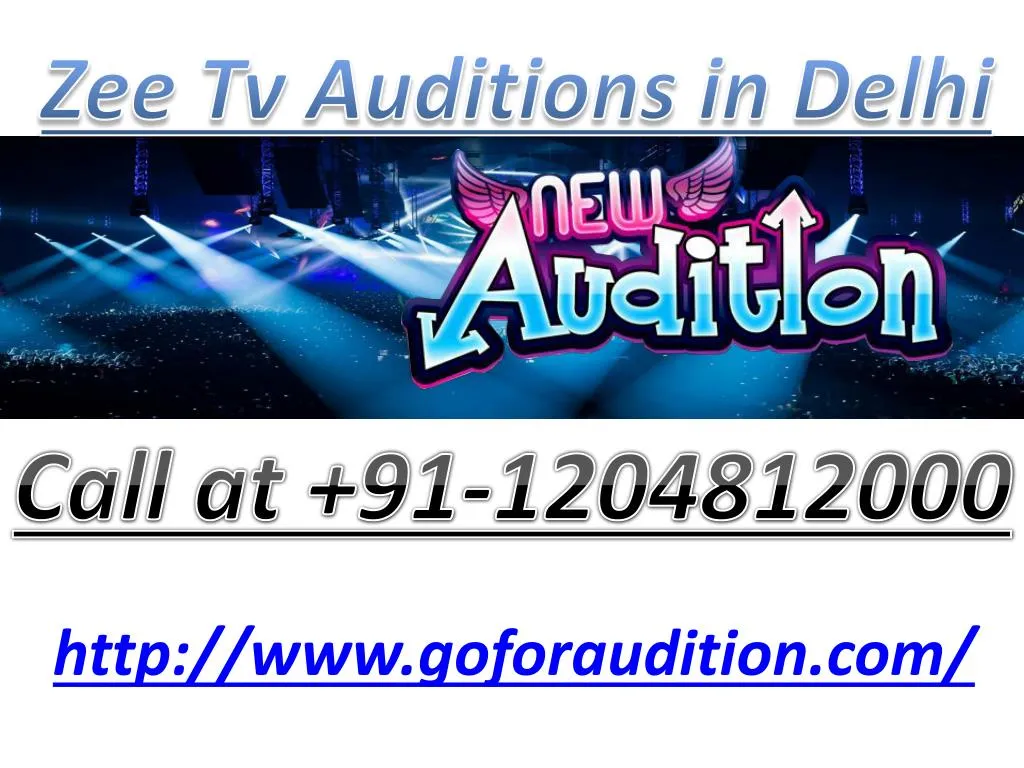 zee tv auditions in delhi n.