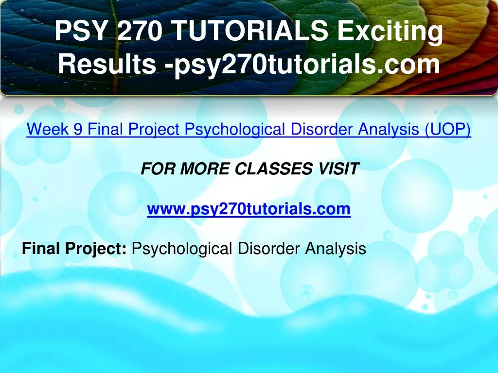 psy 270 appendix d stress disorders psy 270 appendix d stress disorders