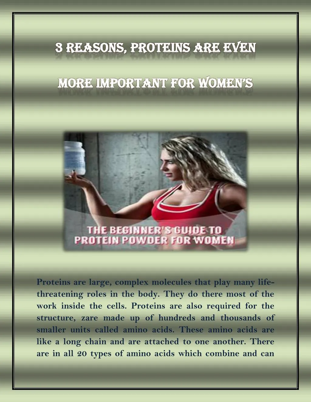 3 3 reasons proteins are even reasons proteins n.