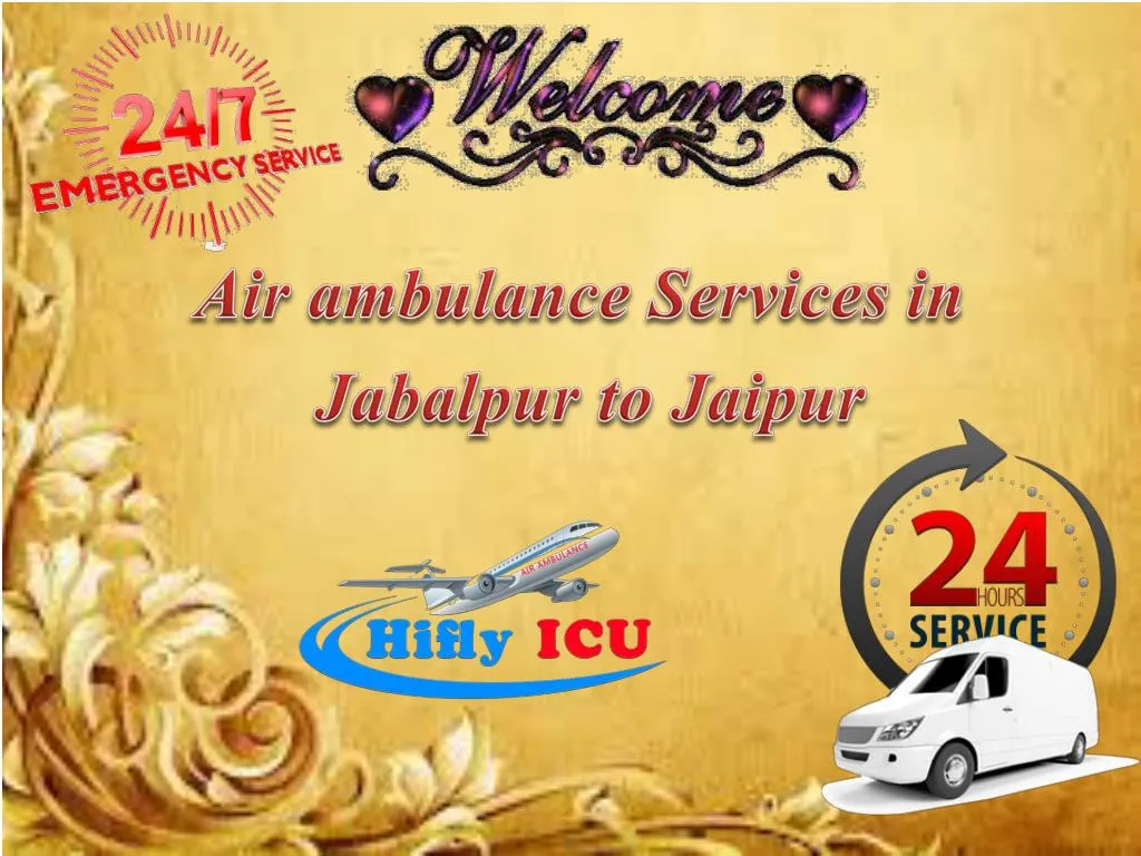 air ambulance services in jabalpur to jaipur n.