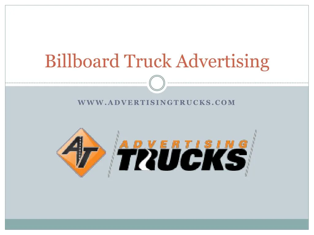 billboard truck advertising n.