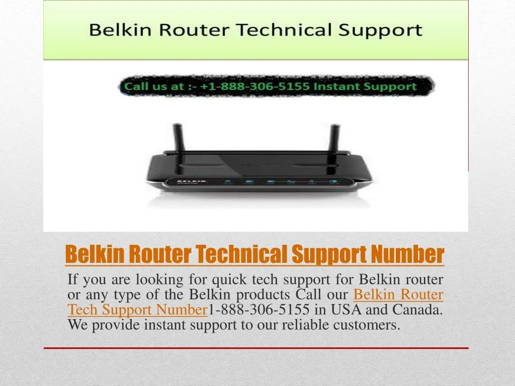 PPT Belkin Router technical support service PowerPoint Presentation