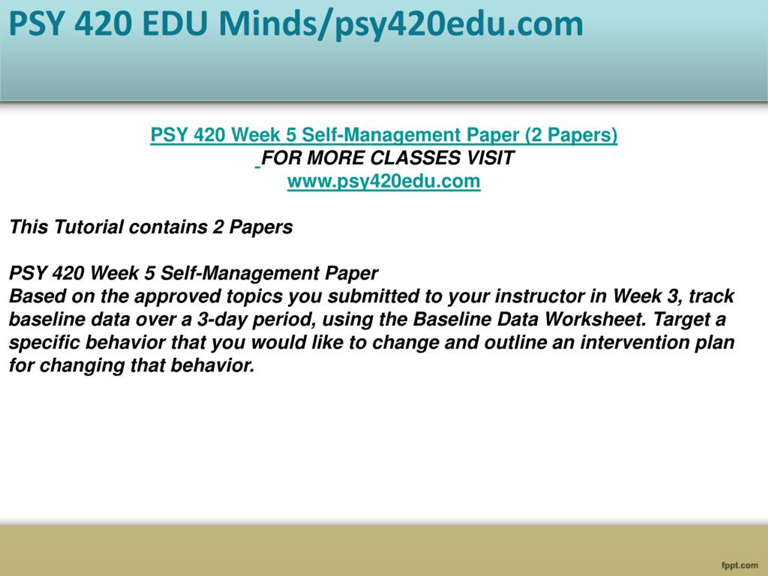 PPT - PSY 420 EDU Minds/psy420edu.com PowerPoint Presentation - ID:7543381