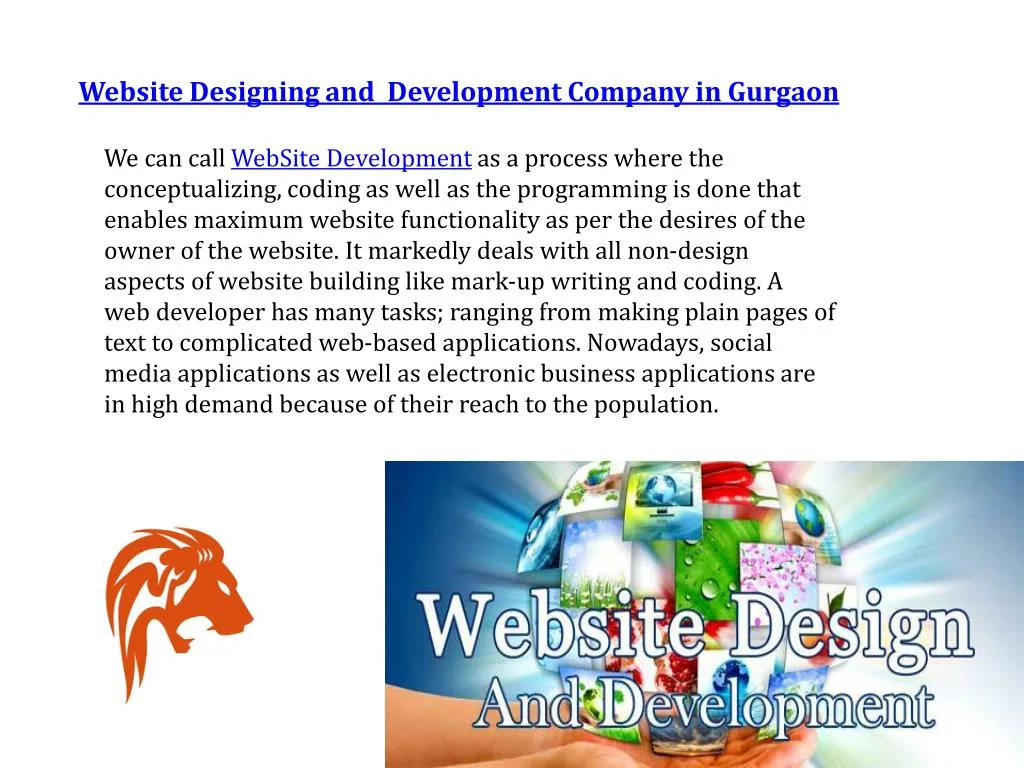 website designing and development company n.