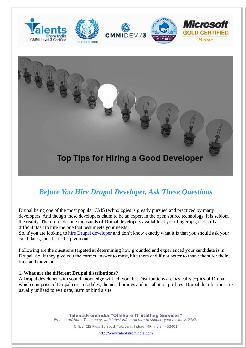 before you hire drupal developer ask these n.