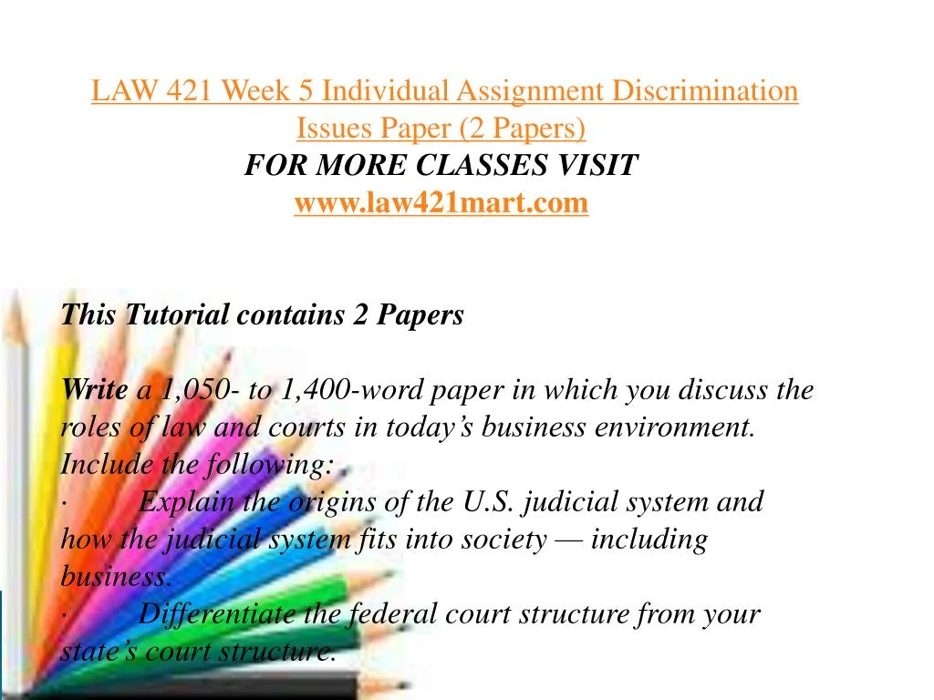 law421 week 2 assignment law421 week 2 assignment