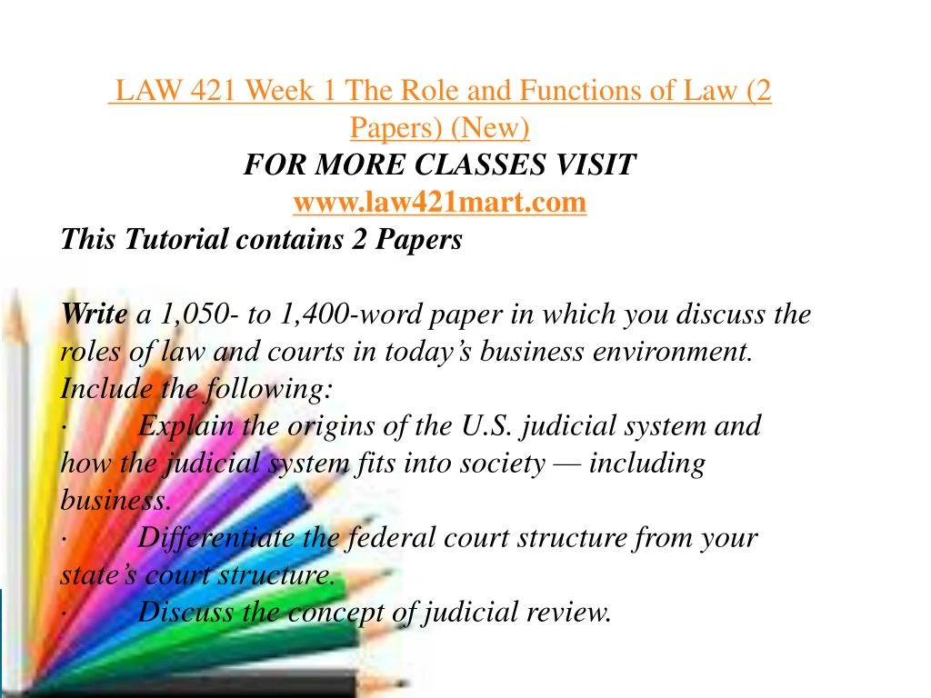 role and functions of law paper role and functions of law paper
