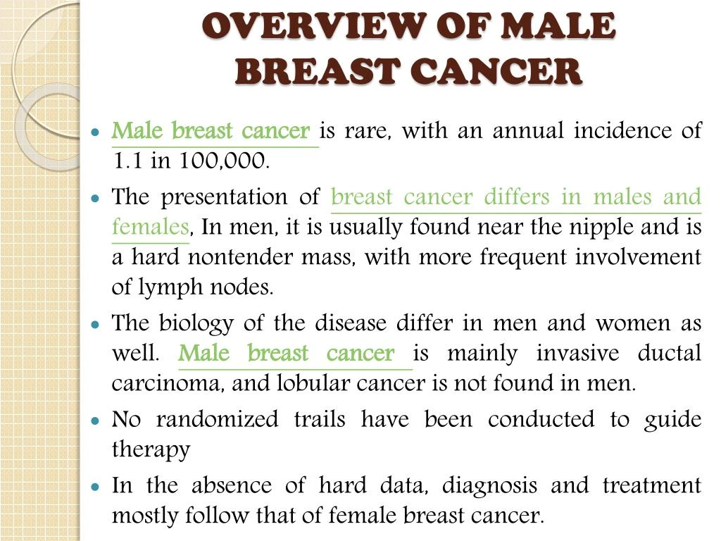 presentation of male breast cancer