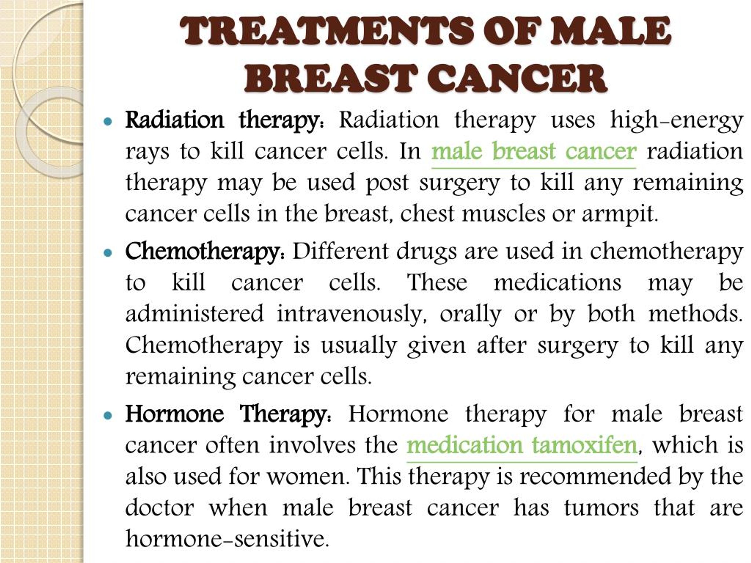 PPT - Male Breast Cancer : Symptoms, diagnosis and treatment PowerPoint  Presentation - ID:7545951