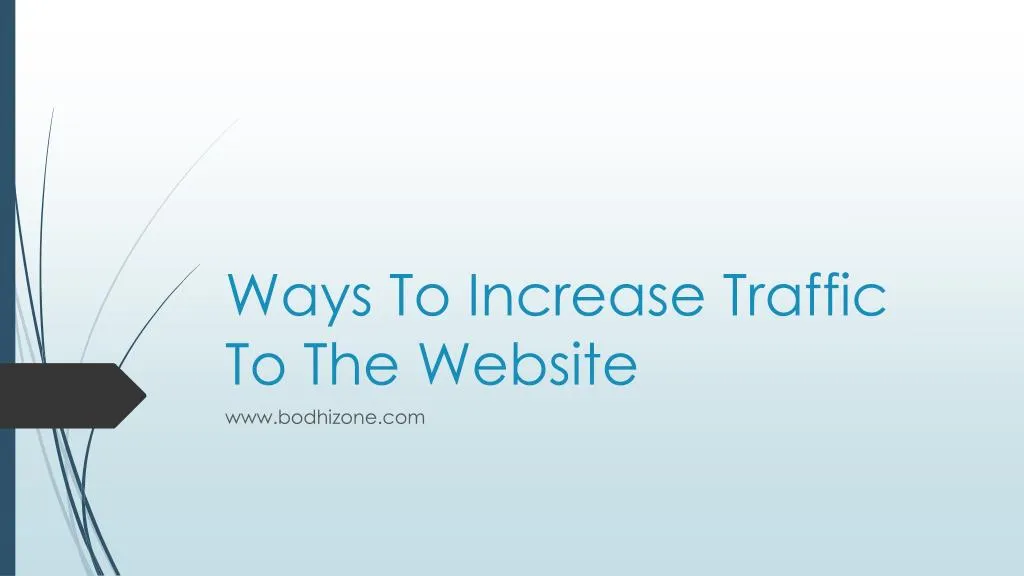 ways to increase traffic to the website n.