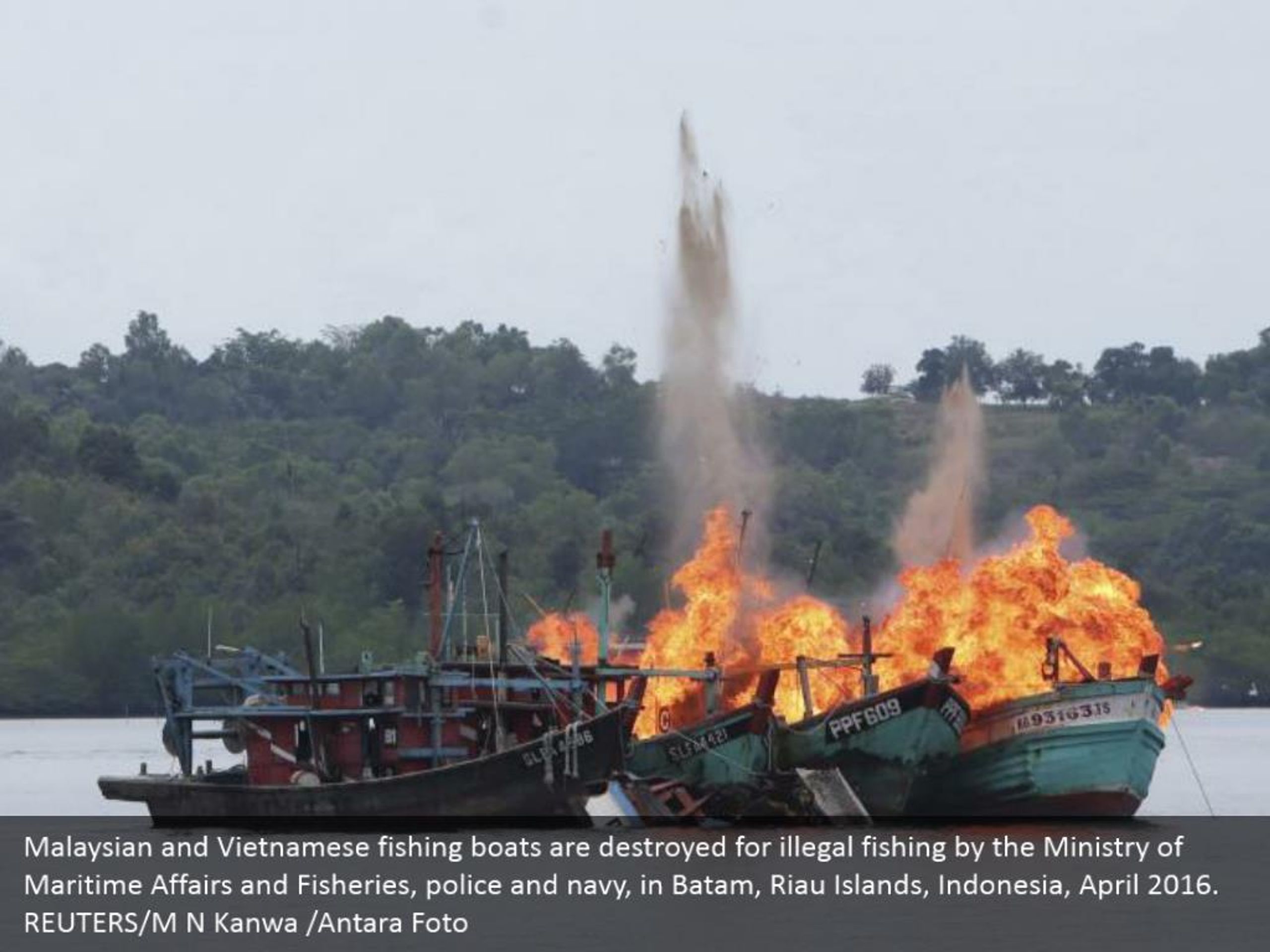 PPT - Indonesia blows up illegal fishing boats PowerPoint Presentation -  ID:7546998