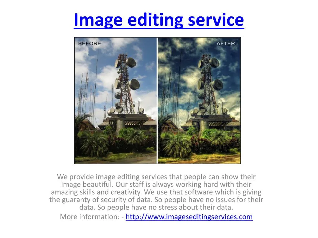 image editing service n.