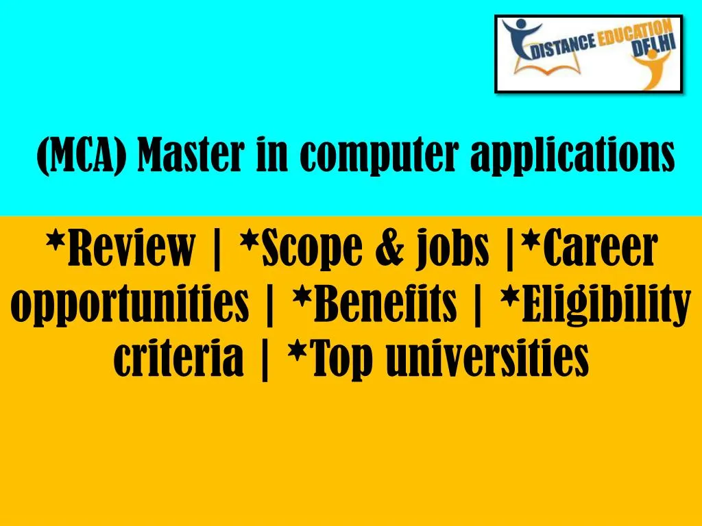 Master In Computer Application Jobs