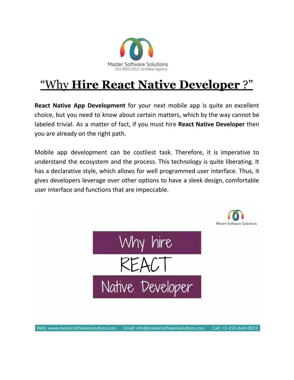 why hire react native developer n.