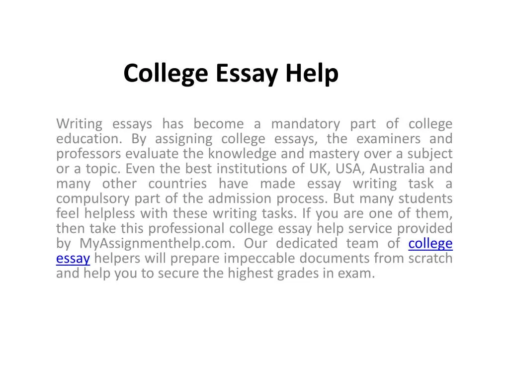 college essay help now